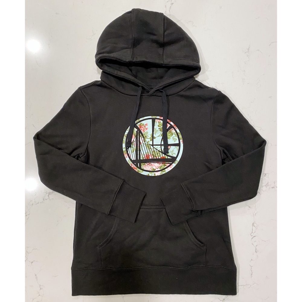 Warriors floral hoodie sweatshirt
